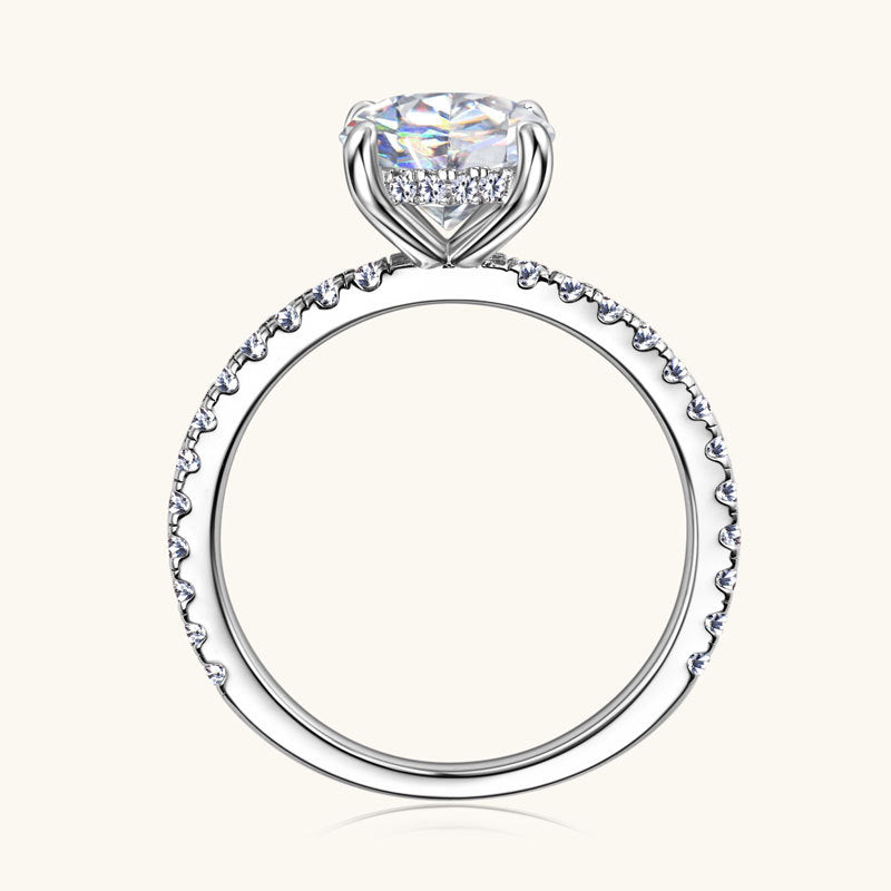2 Carat Round Cut Moissanite Ring for Mom | 925 Silver Jewelry Gift