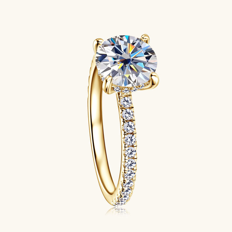 2 Carat Round Cut Moissanite Ring for Mom | 925 Silver Jewelry Gift